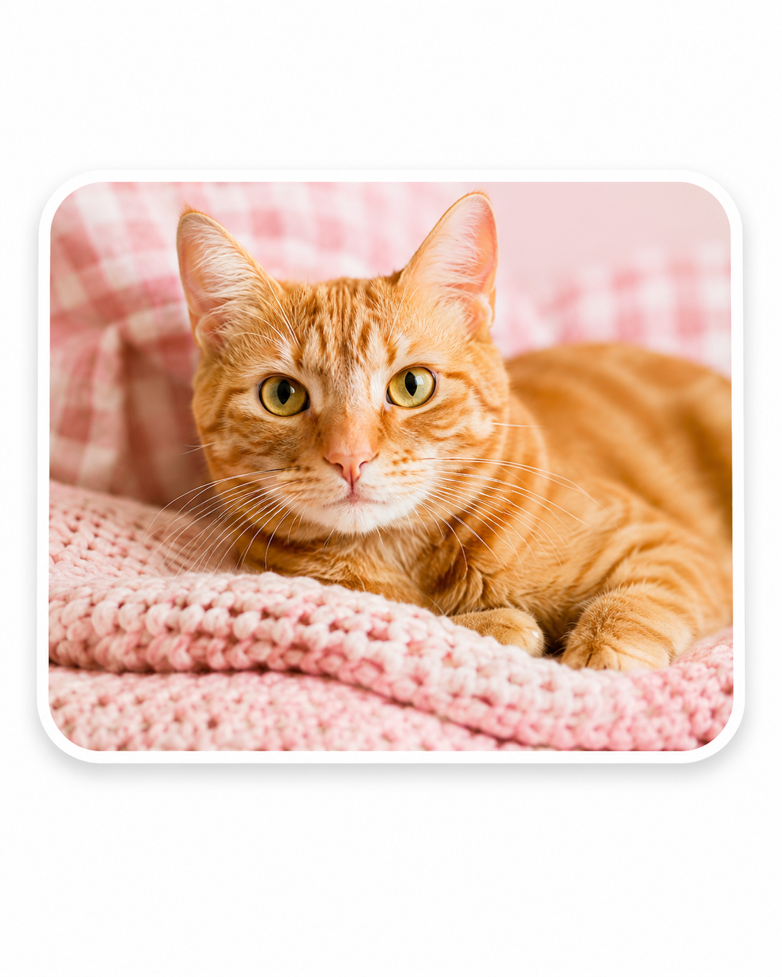 Relaxed cat receiving care